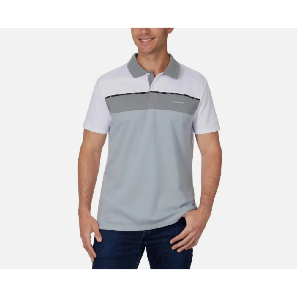 Calvin Klein Short Sleeve Polo Shirt‎ Grey Large
